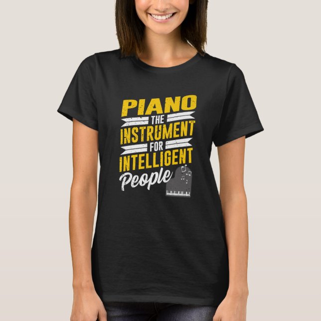T-shirt Piano Pianiste Musique Clavier Musicien Citation G (Devant)