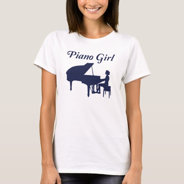 T-shirt Piano Player Grand Piano Pianiste Gift Girls (Devant)