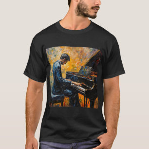 T-shirt Piano Player - Peinture à l'huile