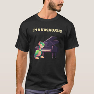 T-shirt Pianosaurus Kid Piano Player Dino