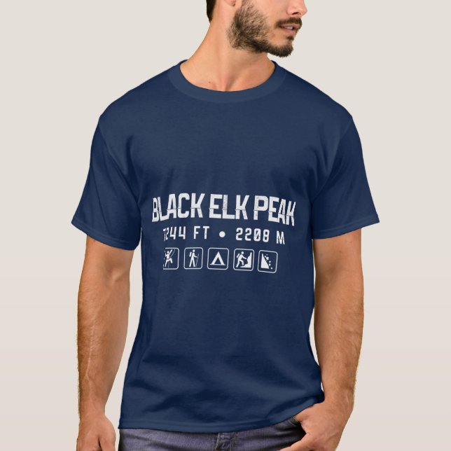 T-shirt Pic Black Elk South Dakota Mountain (Devant)