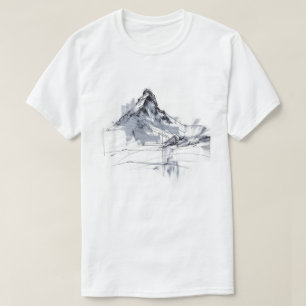 T-shirt Pic de montagne Abstrait