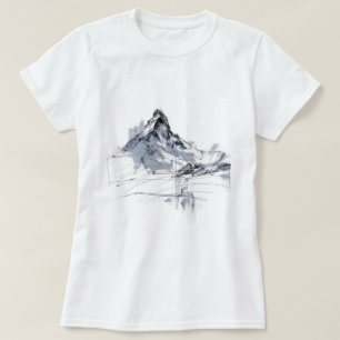 T-shirt Pic de montagne Abstrait