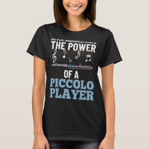 T-shirt Piccolo Instrument Music Flute Player Débutant Les