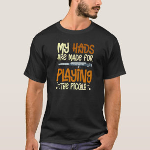 T-shirt Piccolo Instrument Music Flute Player Débutant Les