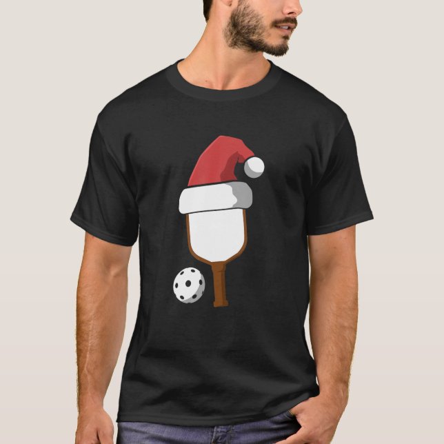 T-shirt Pickball Père Noël Paddleball Player Christmas Pic (Devant)