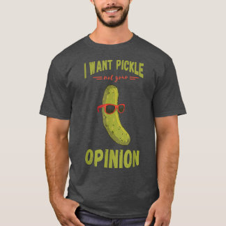 T-shirt Pickle Je Veux Un Pickle Food Végétarien Concombre