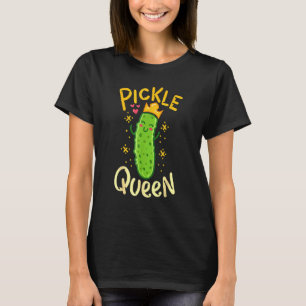 T-shirt Pickle Queen Vegan Cucumber Vegetable