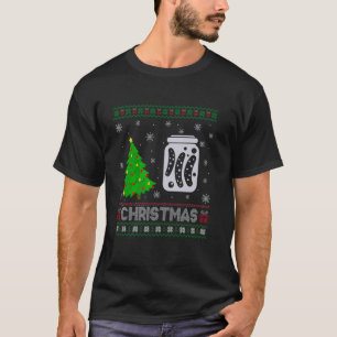 T-shirt Pickle Xmas Tree Lighting laide pull de Noël