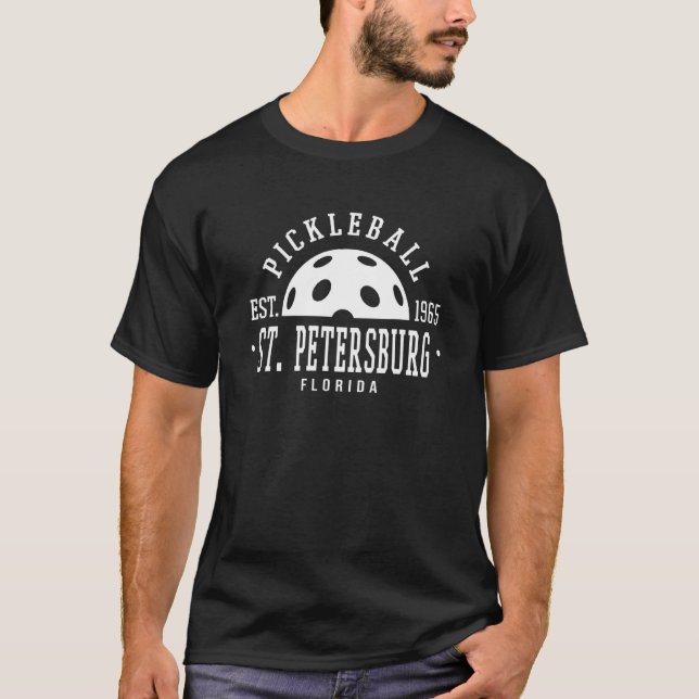 T-shirt Pickleball Blanc Pour Les Joueurs De Pickleball À  (Devant)