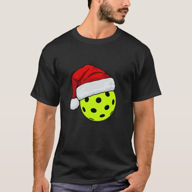 T-shirt Pickleball Casquette de Noël - Pickleball de Noël (Devant)