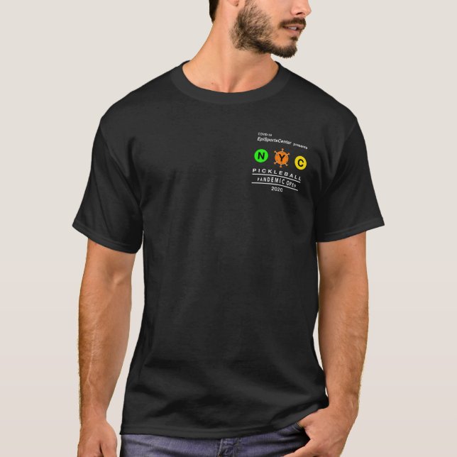 T-shirt Pickleball de New York Pandemic - Pocket dark wear (Devant)