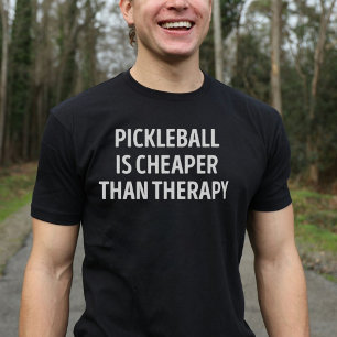 T-shirt Pickleball Est Moins Cher Que Thérapie Pickleball 