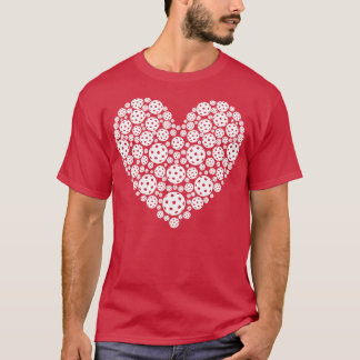 T-shirt Pickleball Heart White