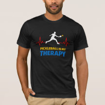 Pickleball Is My Therapy Heartbeat Player Graphic