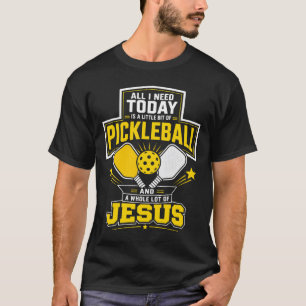 T-shirt Pickleball Jésus Foi Sports Joueur Court Paddle