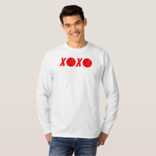T-shirt Pickleball Love Valentine XOXO Red Pickleballs