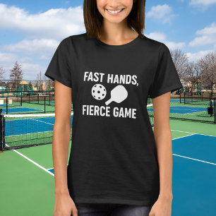T-shirt Pickleball noir blanc