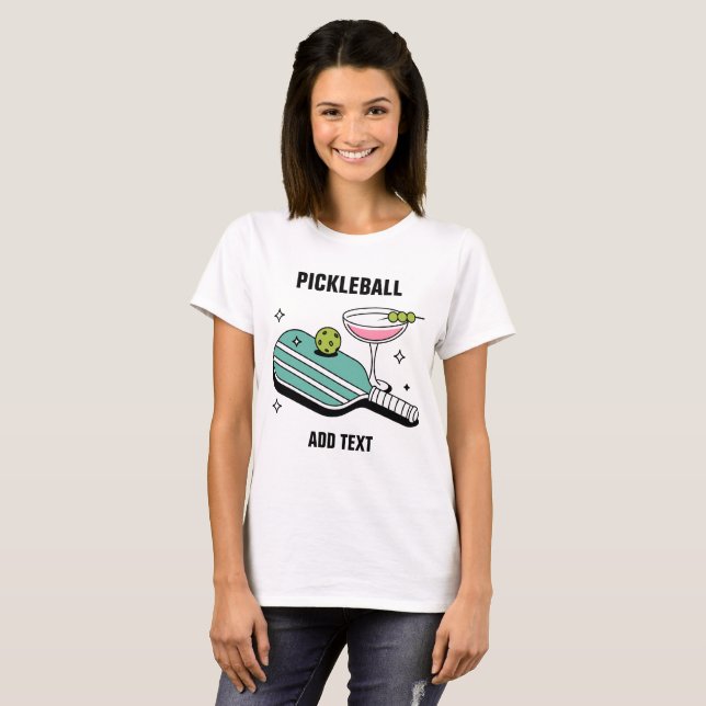 T-shirt Pickleball Paddle and Cocktail (Devant entier)