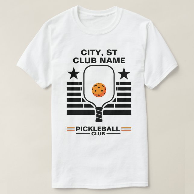 T-shirt Pickleball Personalized Name Pickleball (Design devant)