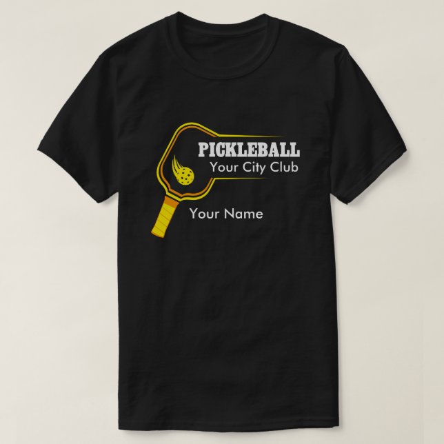 T-shirt Pickleball Personnalisable Pickleball Club (Design devant)