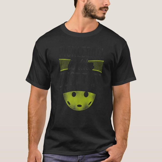 T-shirt Pickleball Pickleball Est Comme Duct Tape Il Fixe  (Devant)