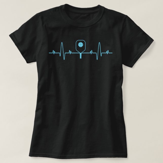 T-shirt Pickleball Player Heartbeat - Pickleball Paddle Gi (Design devant)
