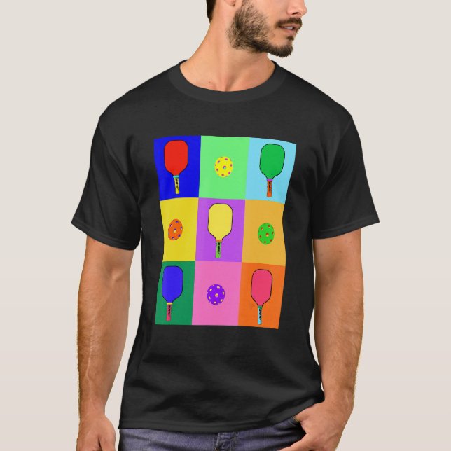 T-shirt Pickleball Pop Art (Devant)