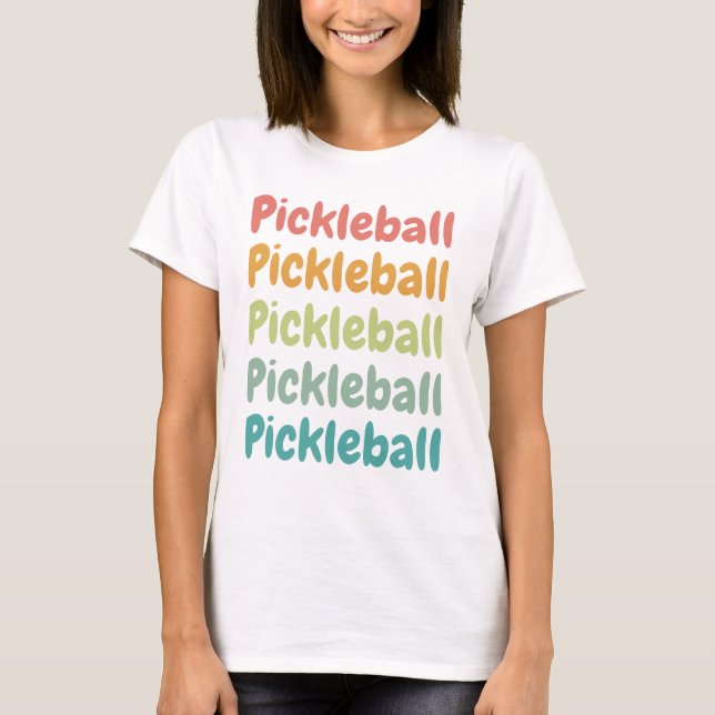 T-shirt Pickleball Retro Pickleball Player (Devant)