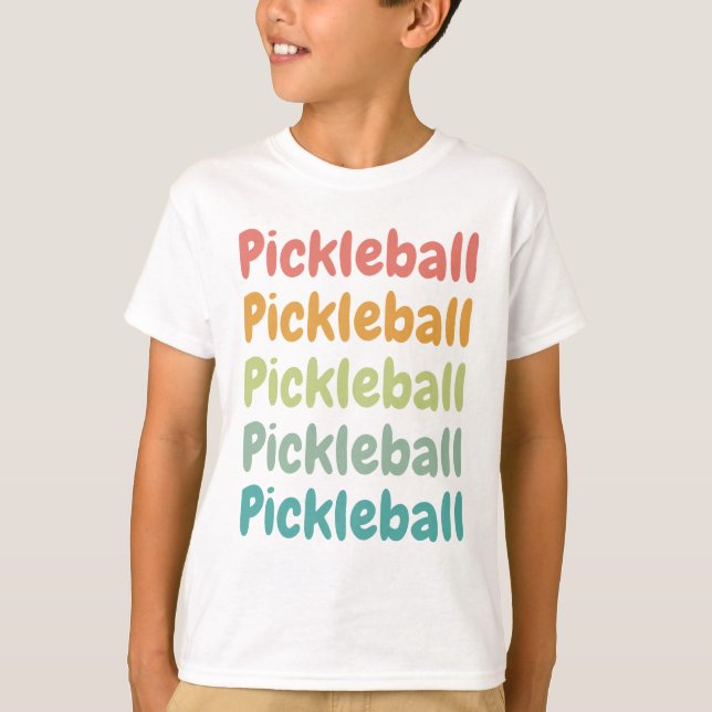 T-shirt Pickleball Retro Pickleball Player (Devant)