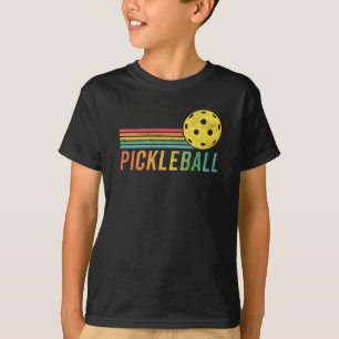 T-shirt Pickleball Retro Sunset Sport Jeu Pickleball Ball 