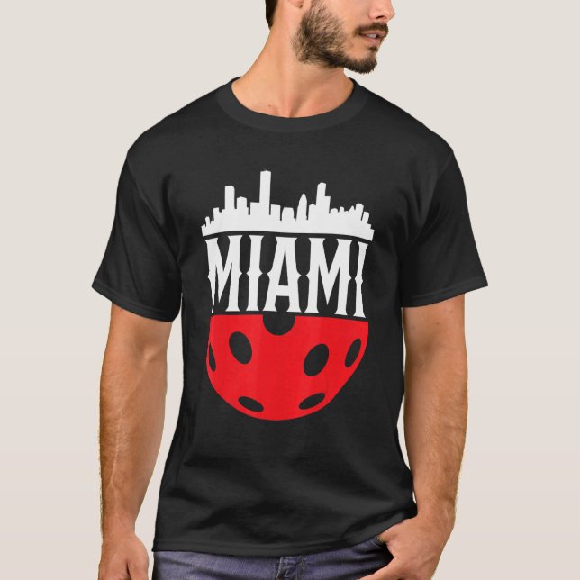 T-shirt Pickleball Rouge Pour Les Joueurs De Pickleball À  (Devant)