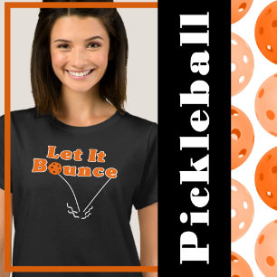T-shirt Pickleball Sert Laisser Bounce Orange Pickleball