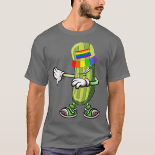 T-shirt Picks à couler Concombre drôle Concombre Rainbow P