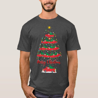 T-shirt Pickup Camion Xmas Éclairage Père Noël Pickup Cami