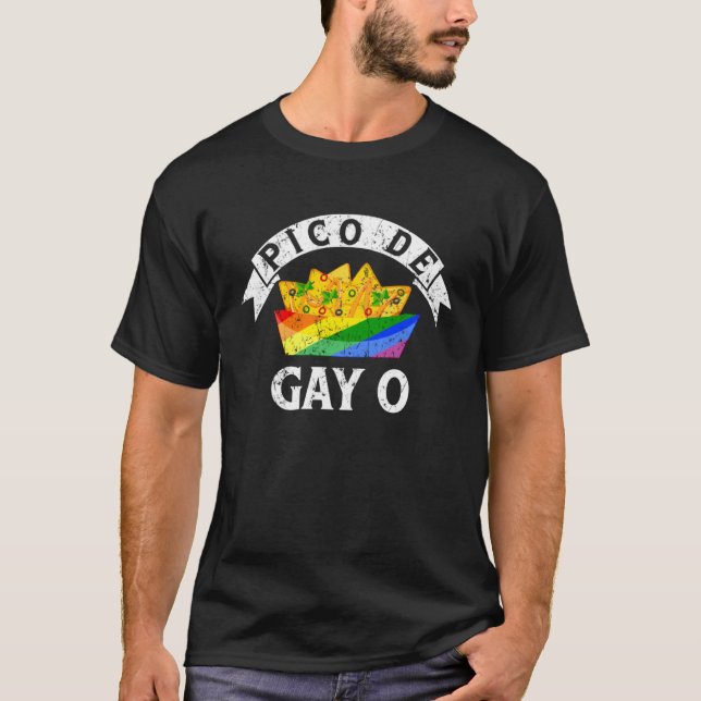 T-shirt Pico de Gayo Month Human Rights Proud Ally Queer L (Devant)
