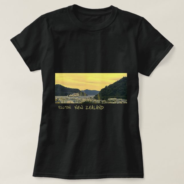 T-shirt Picton New Zealand Marlborough Sounds Voyage (Design devant)