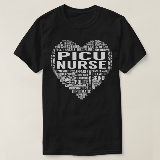 T-shirt Picu Nurse Heart (Design devant)