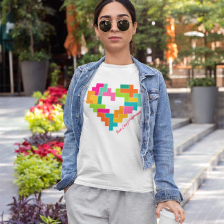 T-shirt Pièce, amour et polyominos Chemise femme
