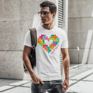 T-shirt Pièce, amour et polyominos Chemise homme