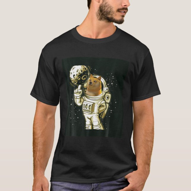 T-shirt Pièce De Doge Sur La Lune (Devant)