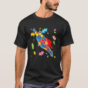T-shirt Pièce de puzzle de super héros pour la sensibilisa