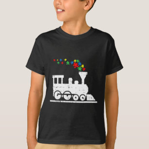 T-shirt Pièce de puzzle de train Sensibilisation à l'autis