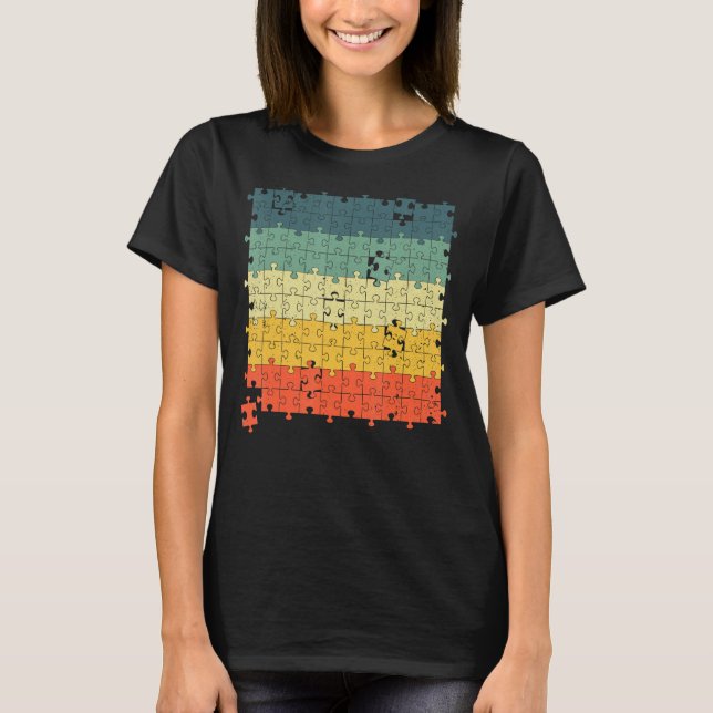 T-shirt Pièce de puzzle mignonne pour hommes femmes Puzzle (Devant)