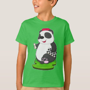T-shirt Pièce d'échecs Panda Échiquier