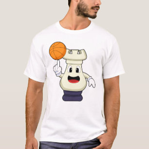 T-shirt Pièce d'échecs Rook à Basketball Sports