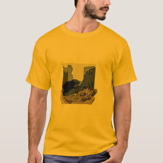 T-shirt Pièce en t abstraite de campagnol de prairie