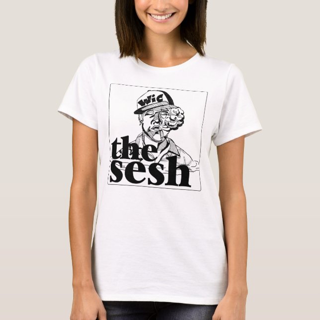 T-shirt Pièce en t blanche dans Sesh de la femme "Wic" (Devant)