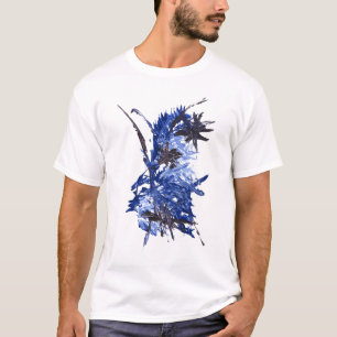 T-shirt Pièce en t BLEUE d'ÉCLABOUSSURE de PEINTURE