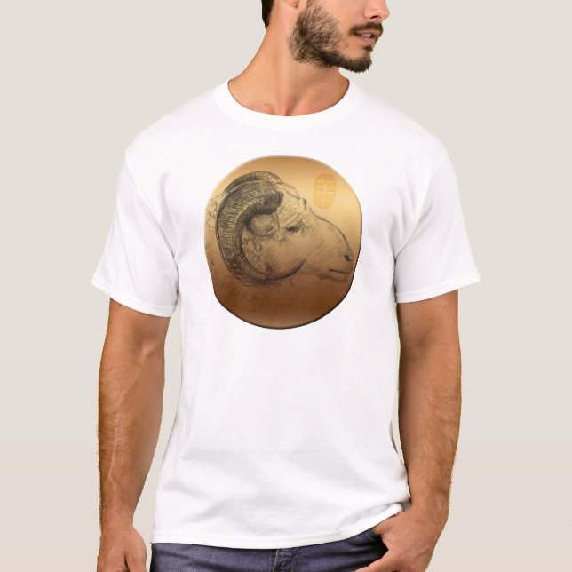 T-shirt Pièce en t chinoise des hommes W de zodiaque (Devant)